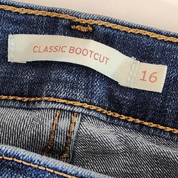 Levi's Dark Wash Size 16 Bootcut Blue Jeans - Picture 3 of 3